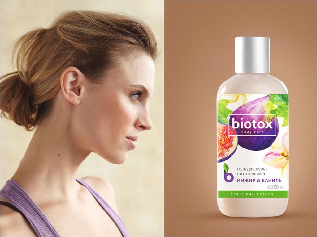 俄罗斯Biotox无花果味身体护理产品包装设计