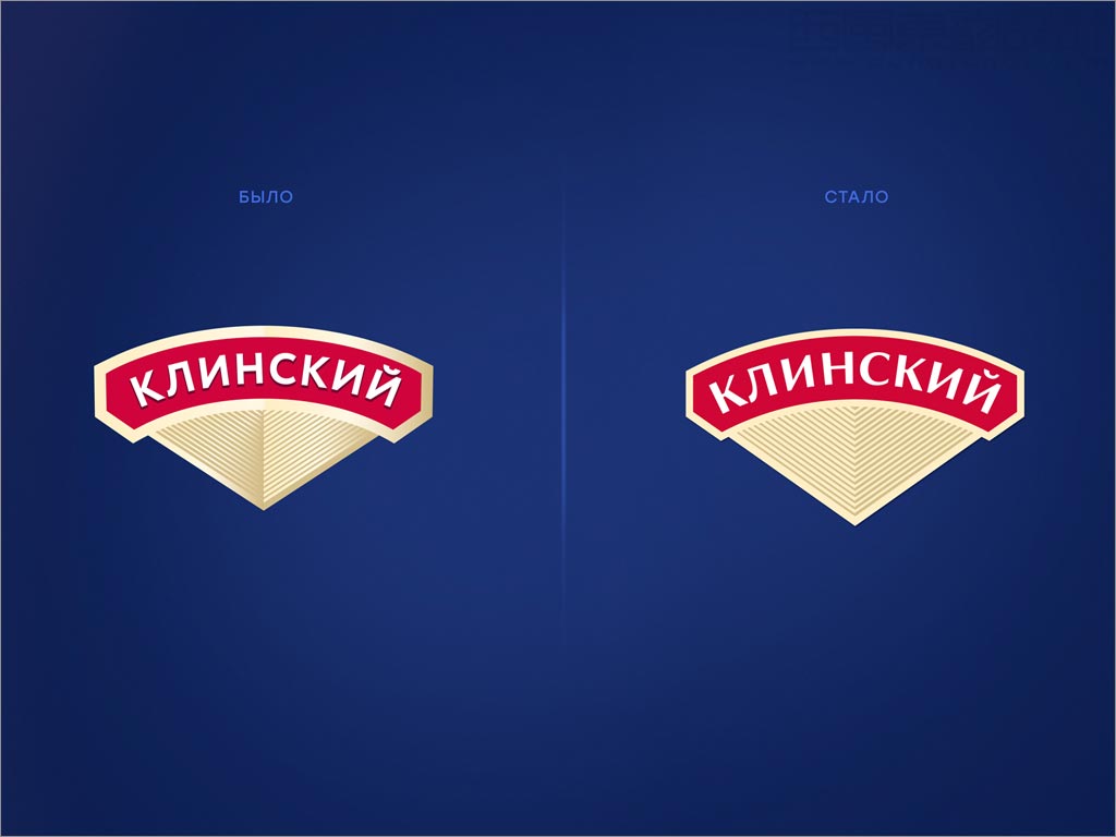 俄罗斯Klinsky火腿香肠培根肉类食品新旧logo设计对比设计
