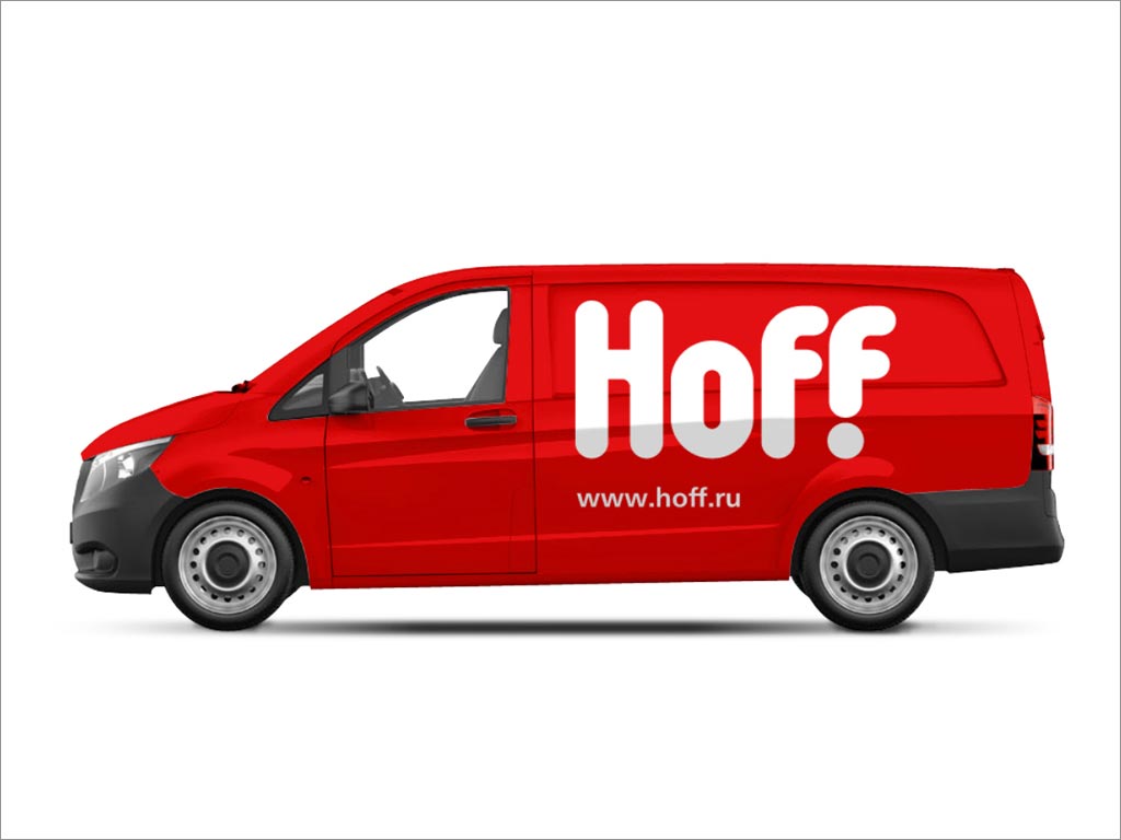 俄罗斯霍夫Hoff家具和日用品大卖场品牌形象vi设计之车体设计