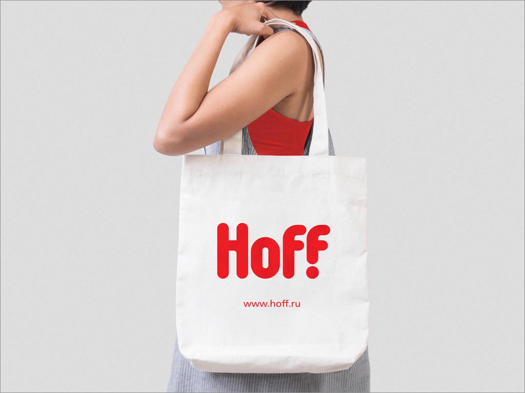 俄罗斯霍夫Hoff家具和日用品大卖场品牌形象vi设计之手提袋设计