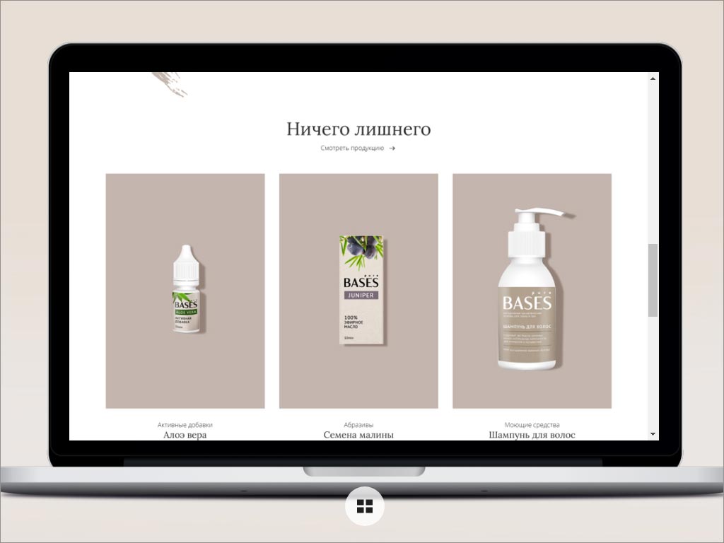 俄罗斯Pure Bases化妆品网站设计