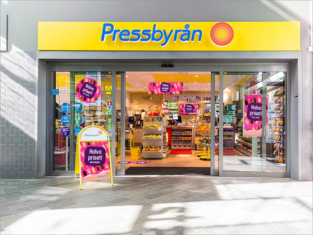 瑞典Pressbyran便利店连锁店面si设计之店面门头设计