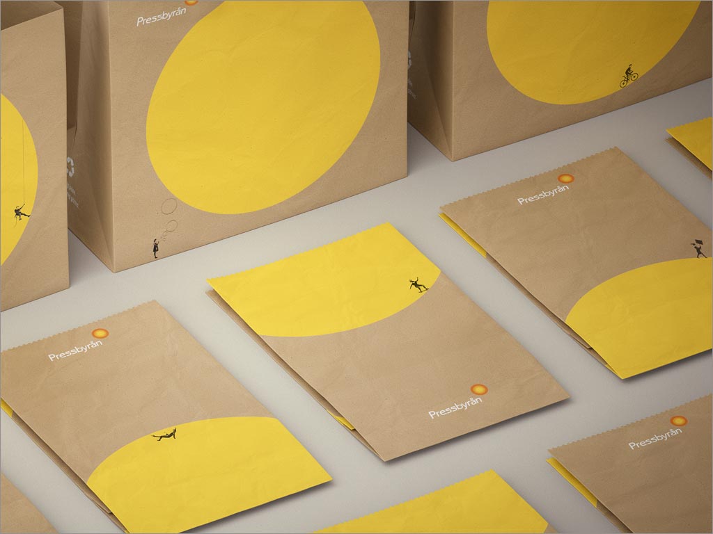 瑞典Pressbyran便利店连锁店面品牌形象设计之纸袋设计