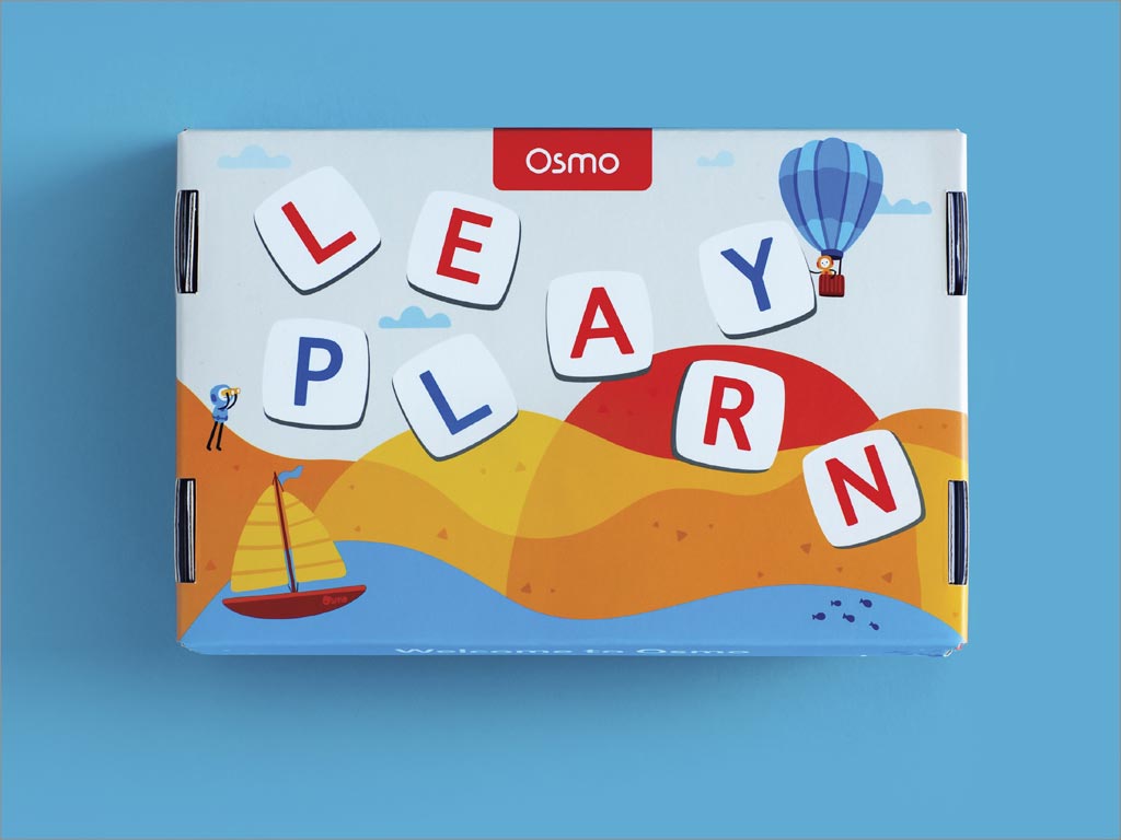 美国Osmo学习工具玩具套件包装设计之正面展示