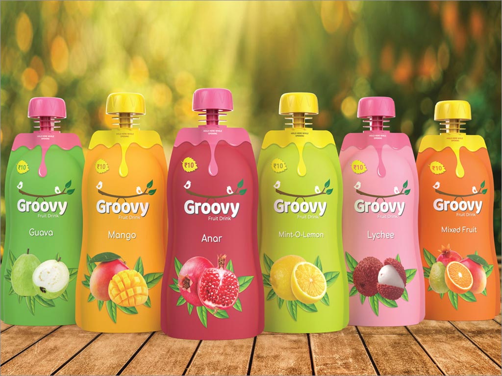 Groovy系列果汁包装设计之实物照片