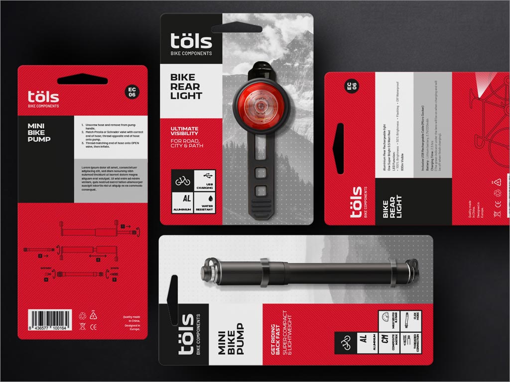 西班牙Tols自行车零件包装设计