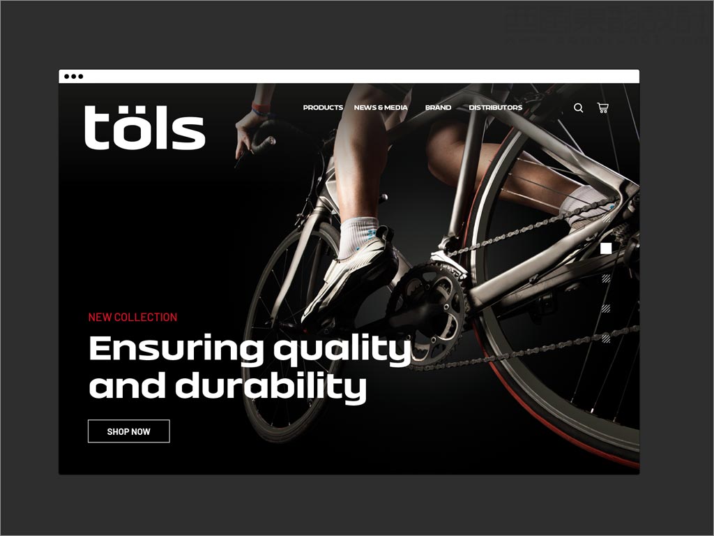 西班牙Tols自行车零件品牌形象设计之网站首页设计