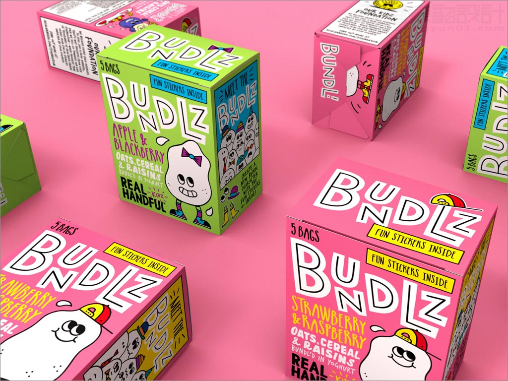 Bundlz儿童酸奶小吃零食包装设计