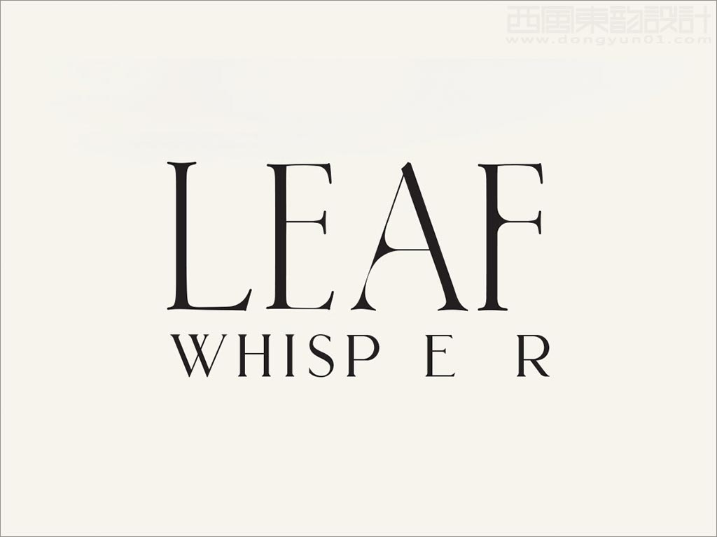 Leaf Whisper有机茶饮料logo设计