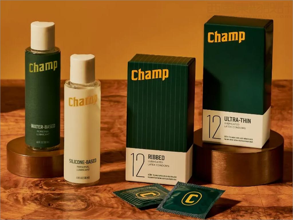 美国Champ避孕套润滑油两性健康用品包装设计