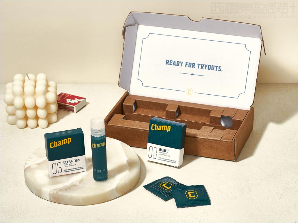 美国Champ避孕套润滑油两性健康用品包装设计开盒展示