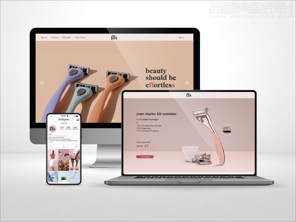 英国FFS女性剃须刀品牌网站设计