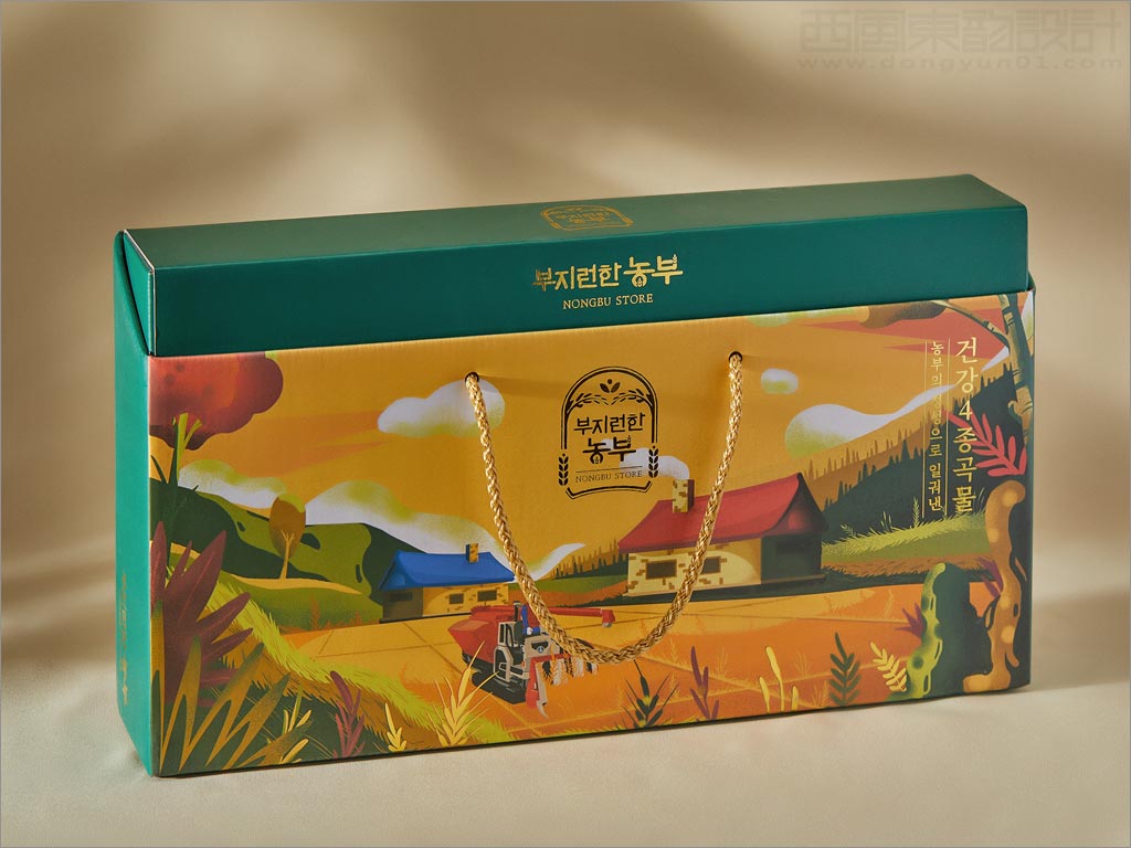 韩国大米杂粮农产品包装设计