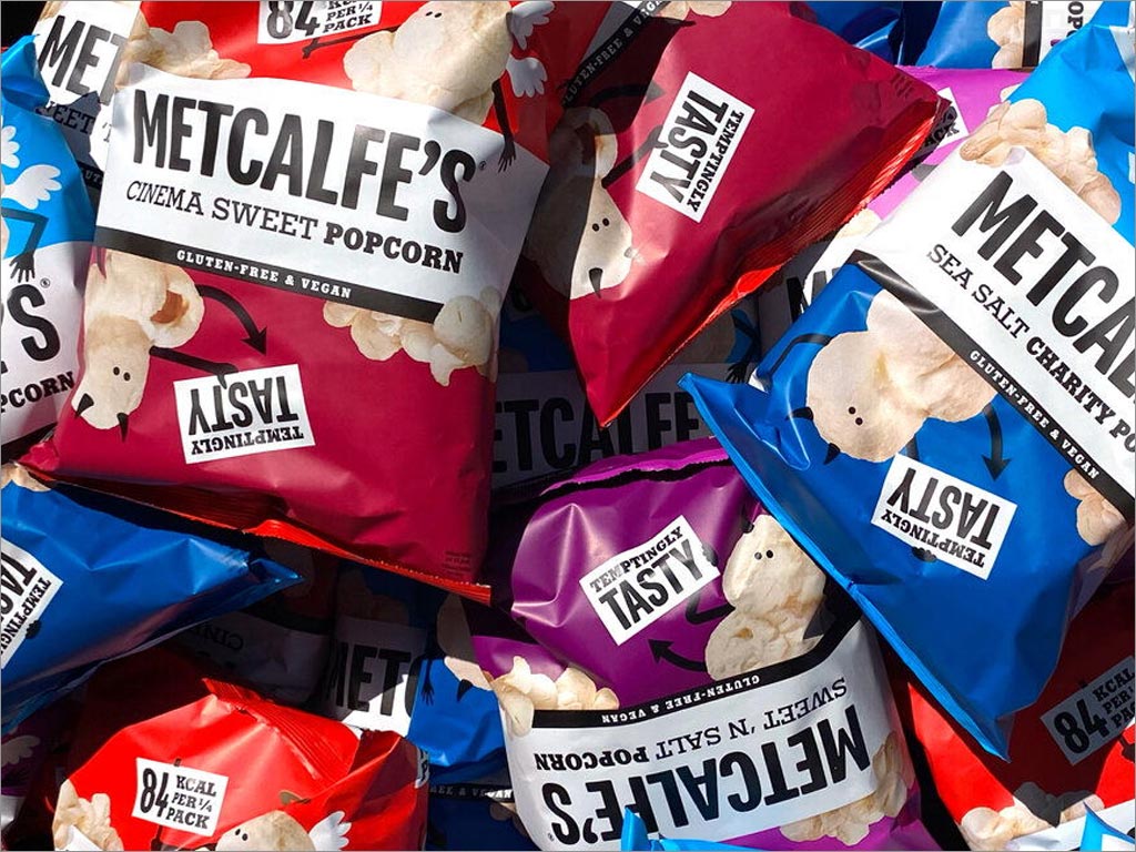 英国Metcalfe爆米花零食小吃包装设计之实物照片