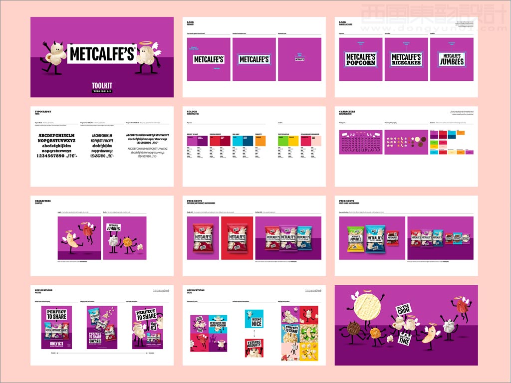 英国Metcalfe爆米花零食小吃品牌形象vi设计
