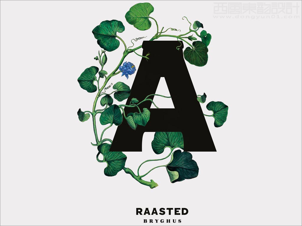 比利时Raasted Organic女性啤酒包装设计之藤蔓植物插画设计