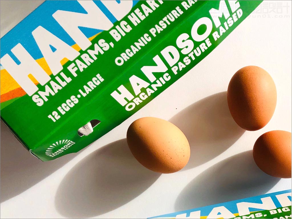 美国布鲁克农场鸡蛋包装设计之局部细节展示