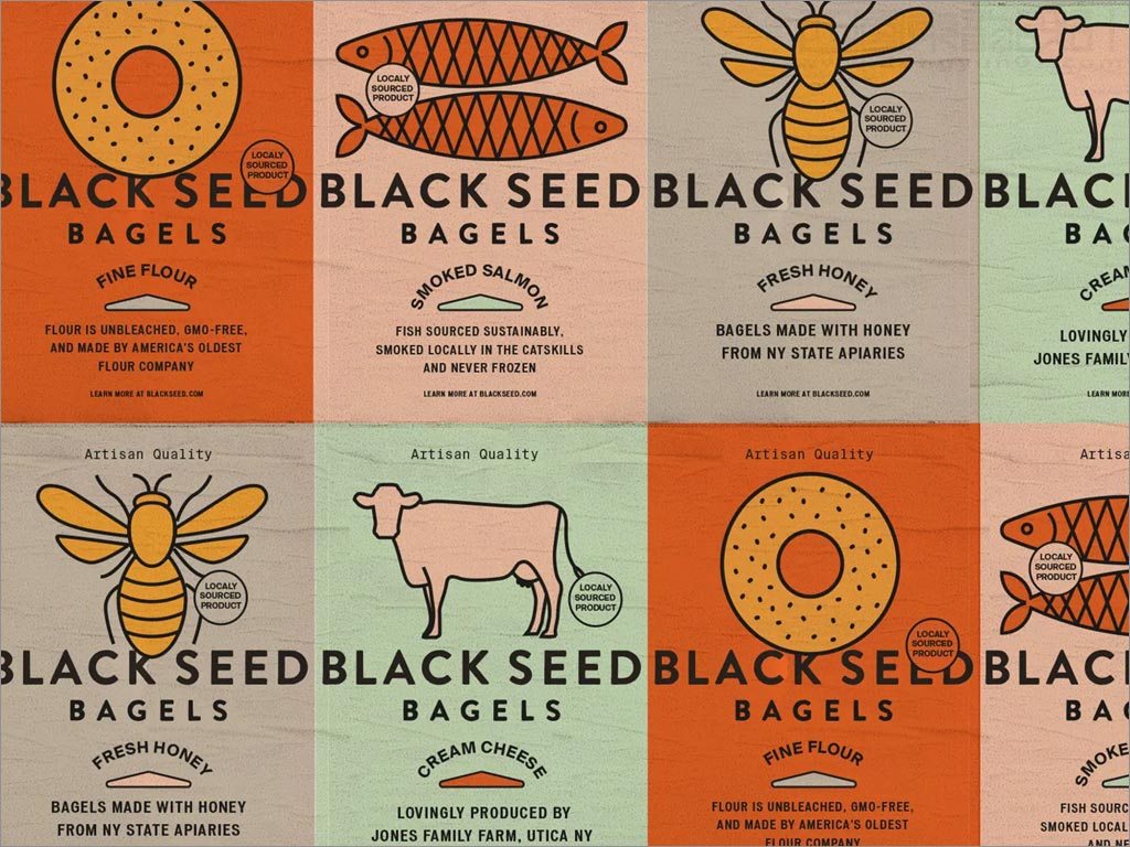 美国Black Seed Bagel食品品牌形象设计之海报设计