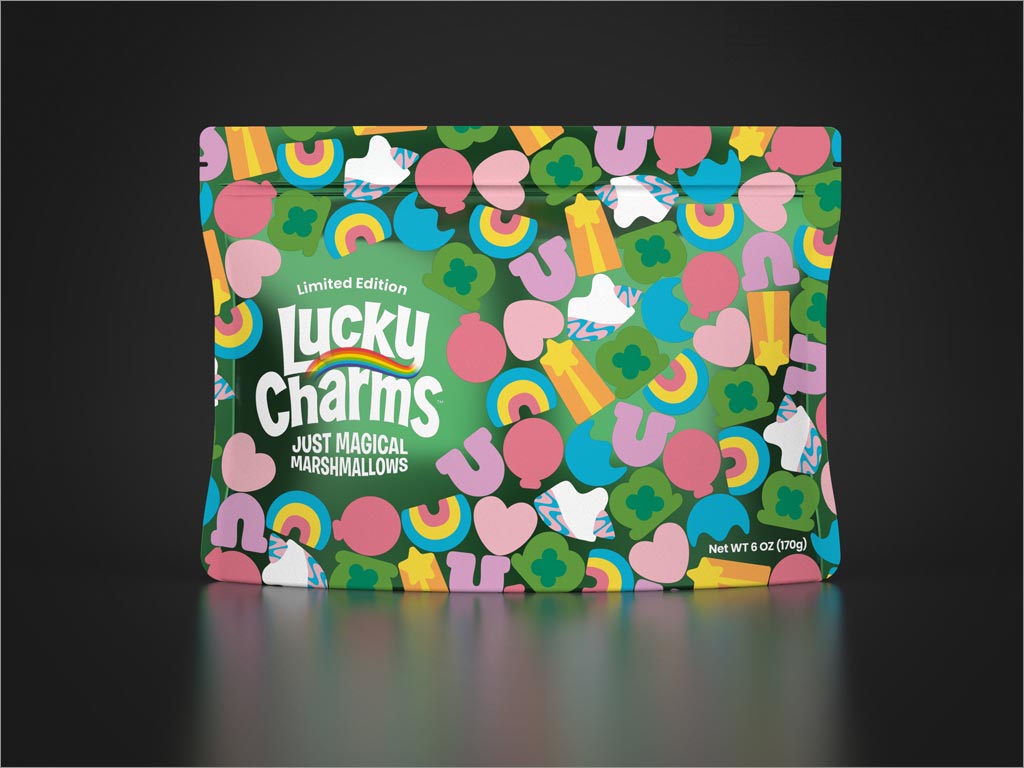 美国Lucky Charms Just Magical棉花糖包装设计之正面展示