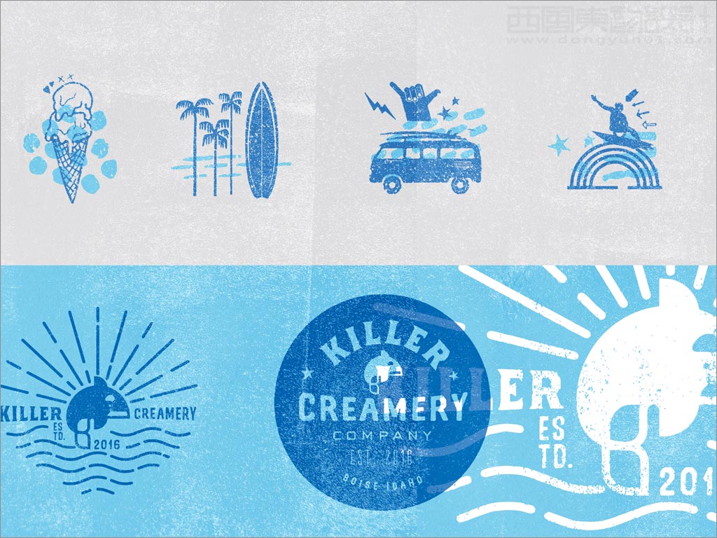 Killer Creamery无糖冰激凌包装设计之插图设计