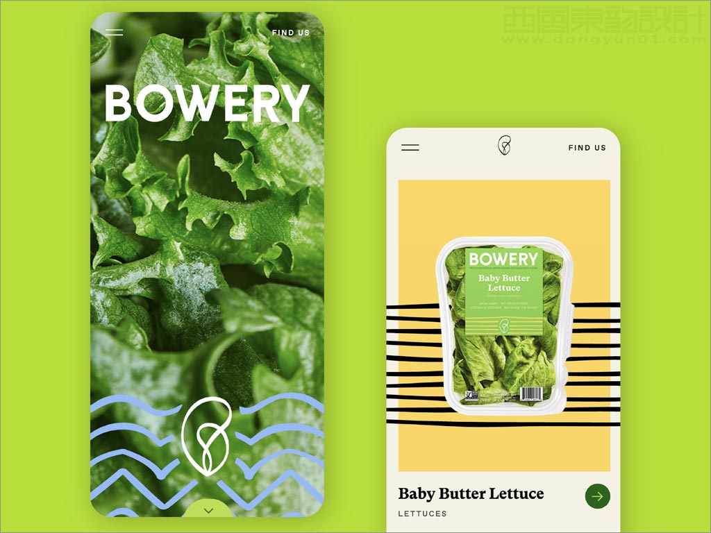 Bowery蔬菜农产品移动端网站设计
