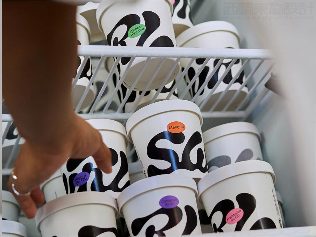 加拿大Swirl纯素食冰淇淋包装设计之货架展示