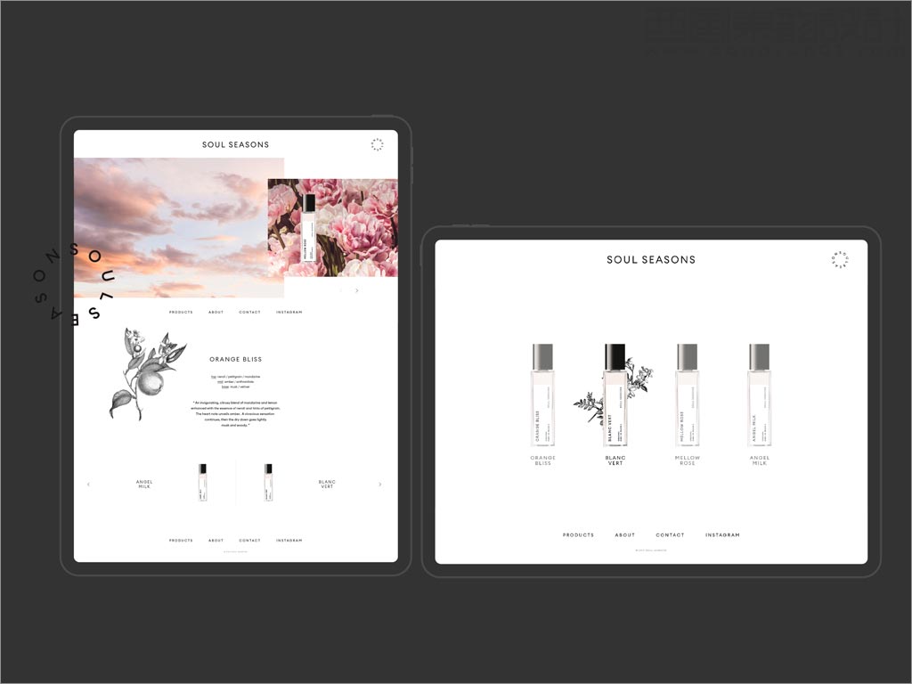 法国Soul Seasons香水品牌网站设计