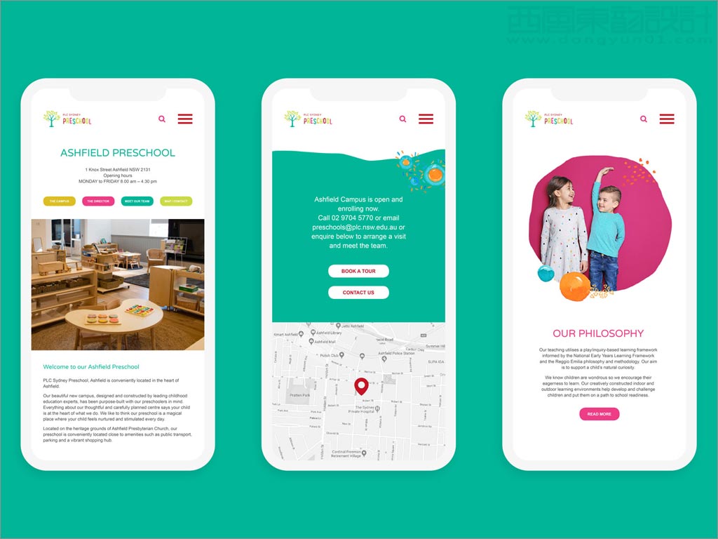 澳大利亚悉尼PLC幼儿园品牌形象设计之移动端网站设计