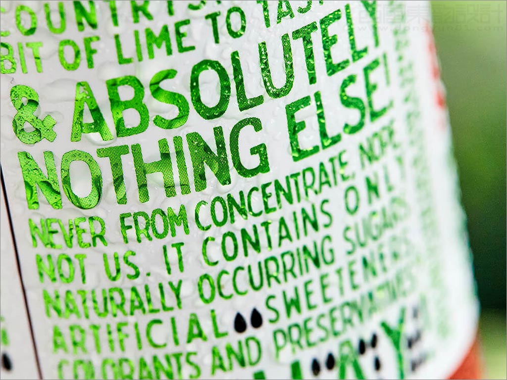 Instant Summer的西瓜汁果汁饮料包装设计之背面细节展示