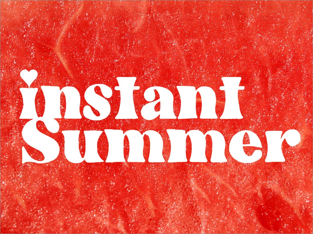 Instant Summer的西瓜汁果汁饮料logo设计