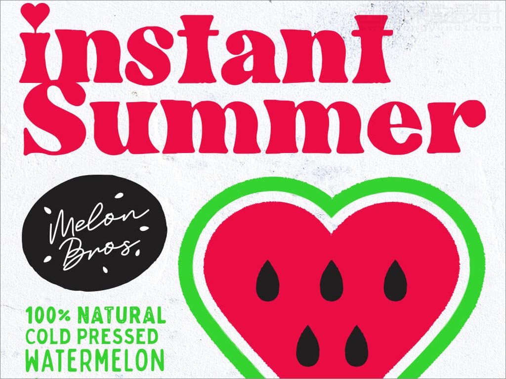Instant Summer的西瓜汁果汁饮料海报设计