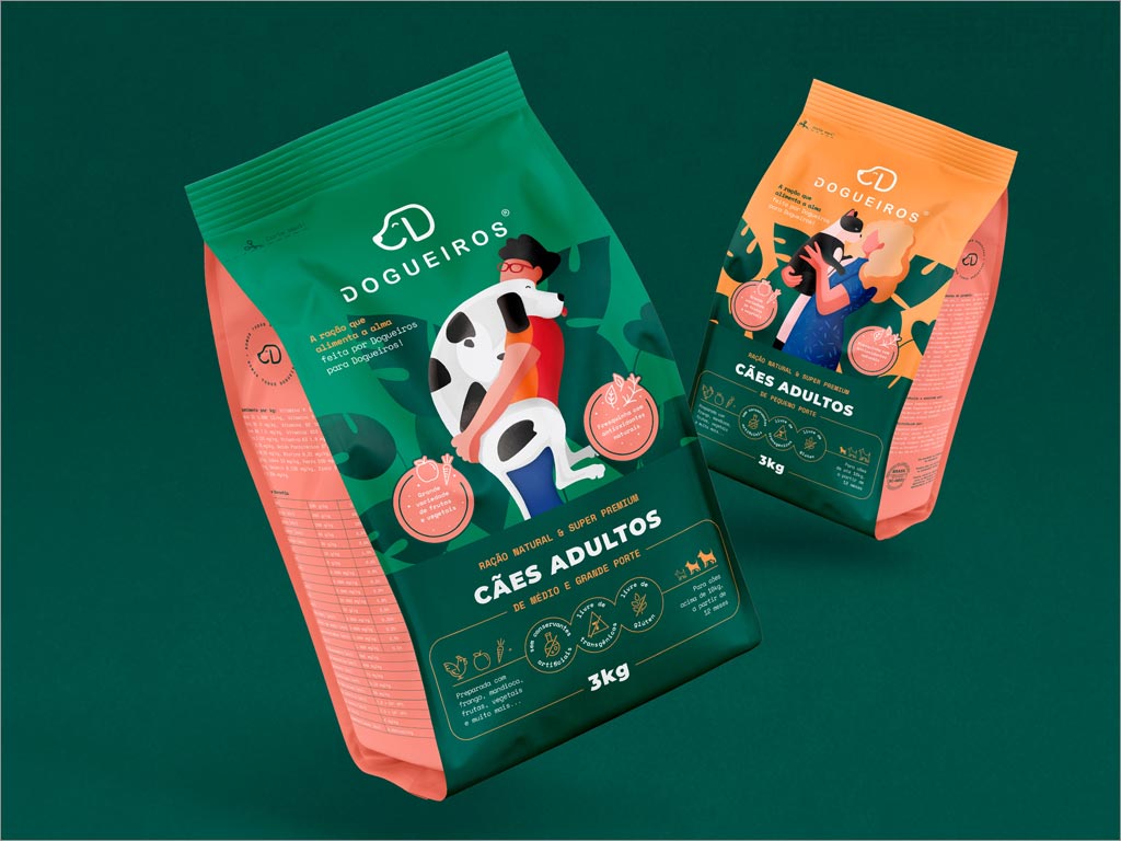 巴西Dogueiros宠物食品包装袋设计