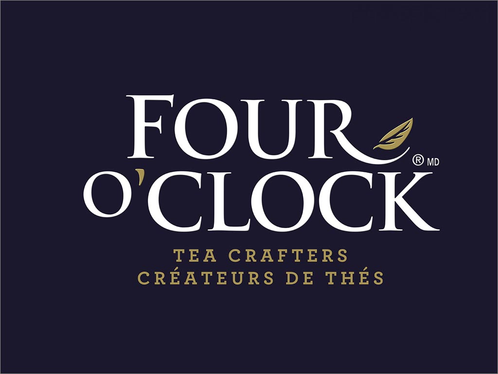加拿大Four O'Clock有机茶饮品logo设计