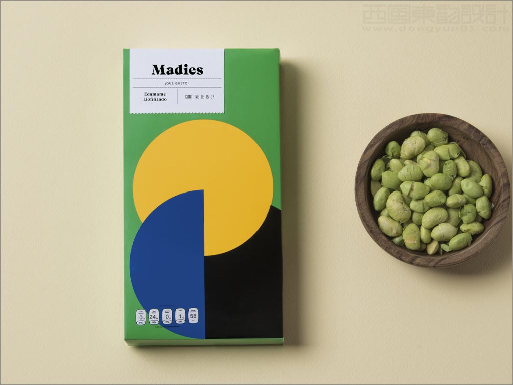 复古几何风格的墨西哥Madies零食小吃包装盒设计