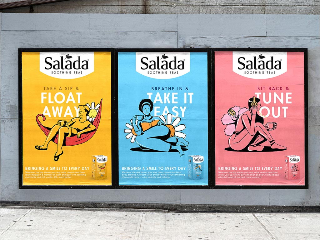 美国Salada舒缓凉茶海报设计