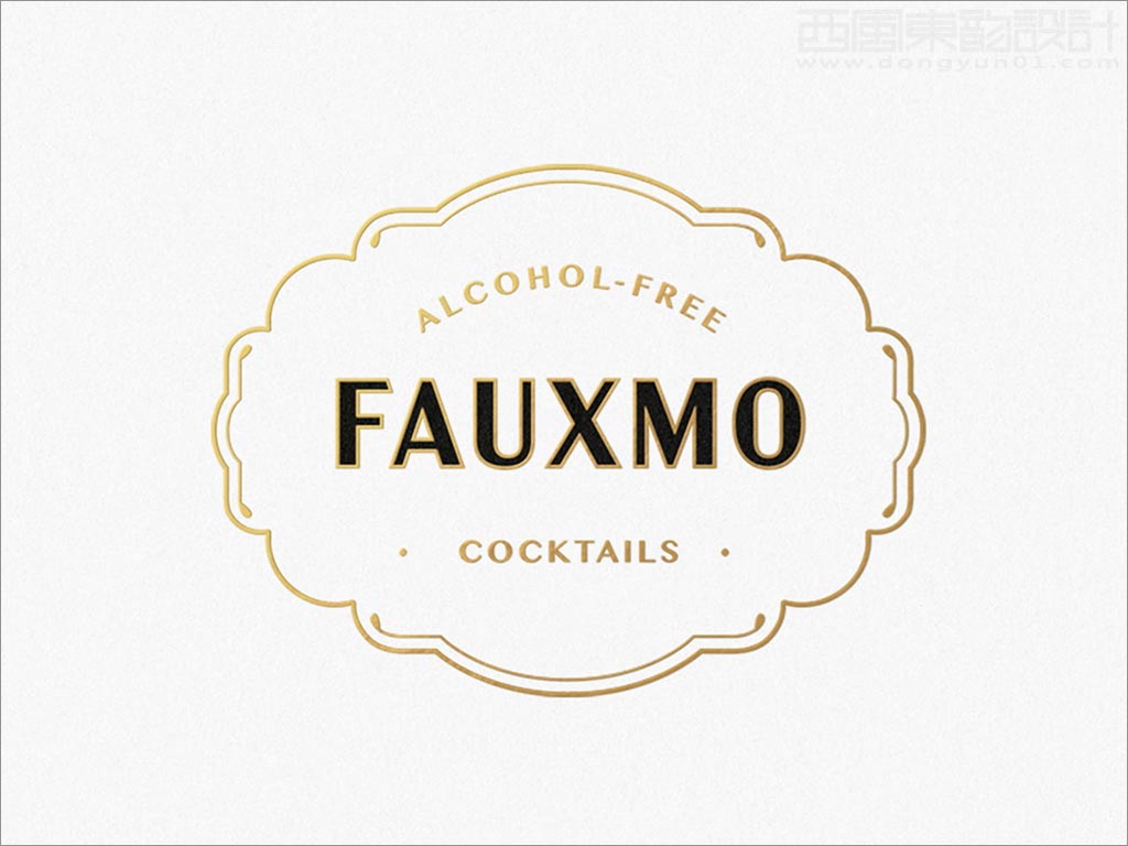 时尚的FAUXMO无酒精鸡尾酒logo设计