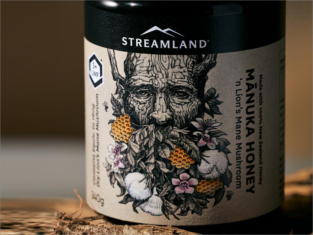 Streamland蜂蜜包装设计之局部特写