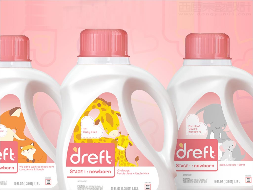 美国Dreft婴儿洗衣液包装设计
