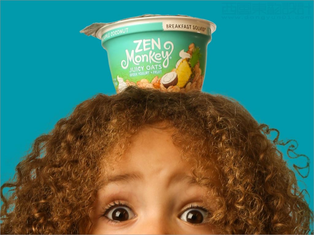美国zen monkey早餐速食粥包装设计之实物照片