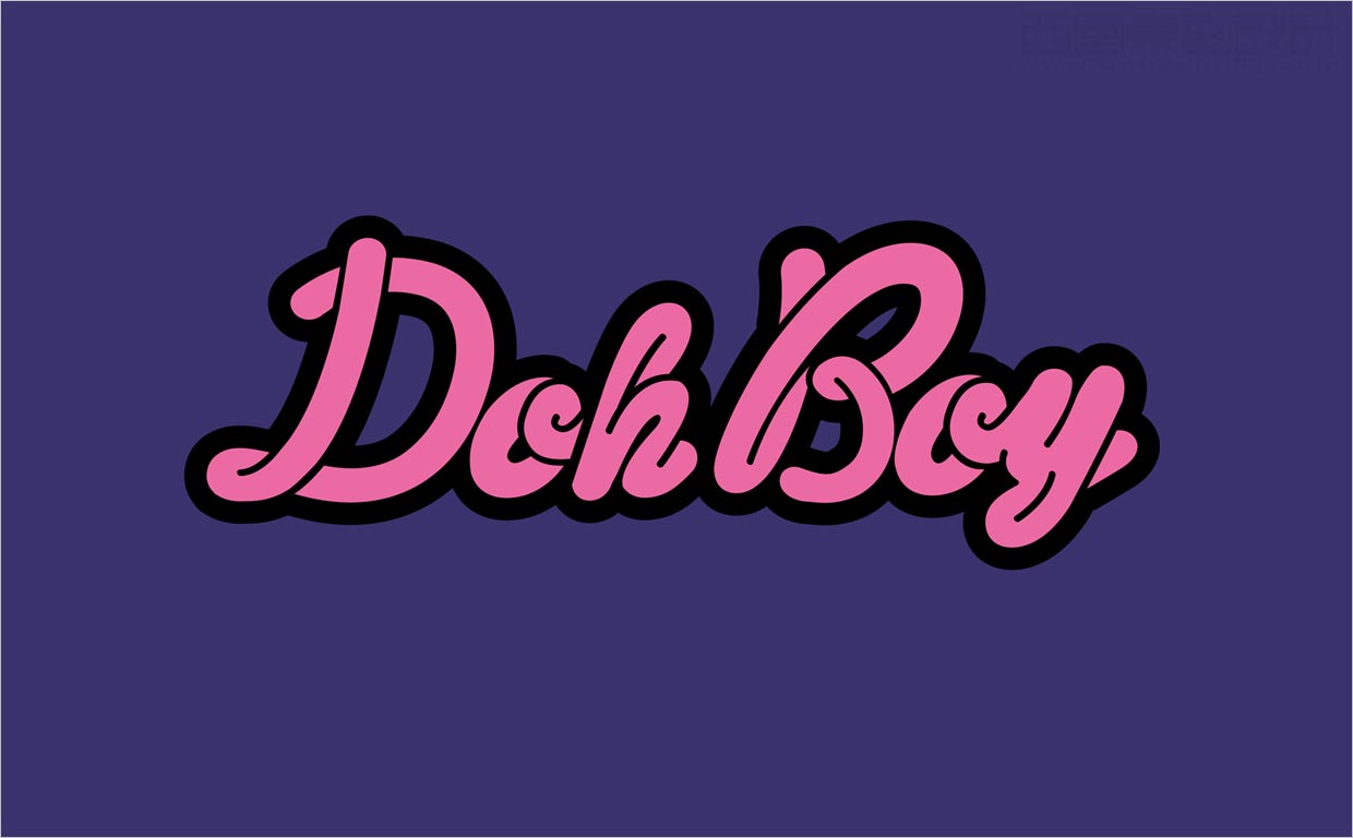 朋克摇滚风格的dohboy曲奇饼干logo设计