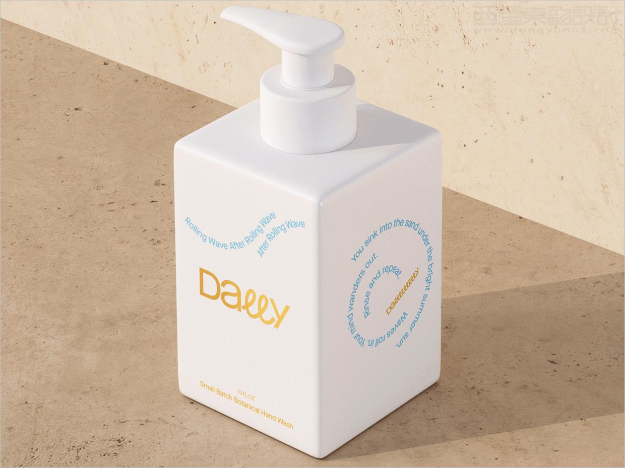 美国Dally洗手液瓶体包装设计之侧面展示
