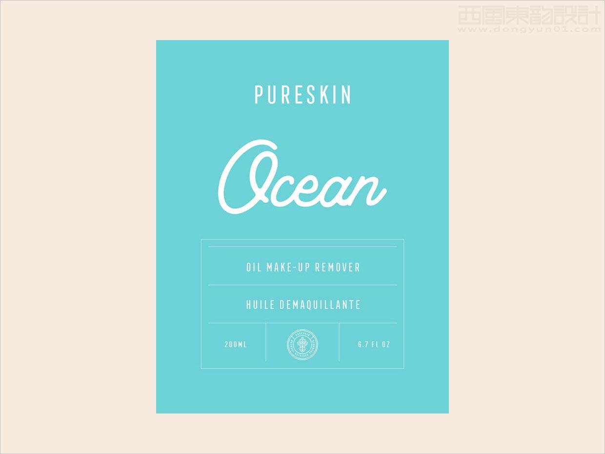 具有女人味的Pureskin洗护用品标签包装设计