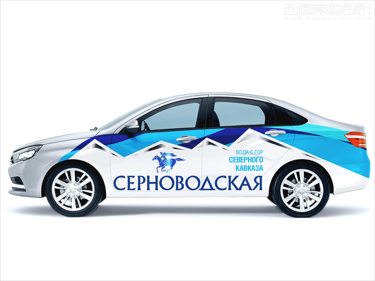 俄罗斯Sernovodskaya矿泉水车体车贴设计
