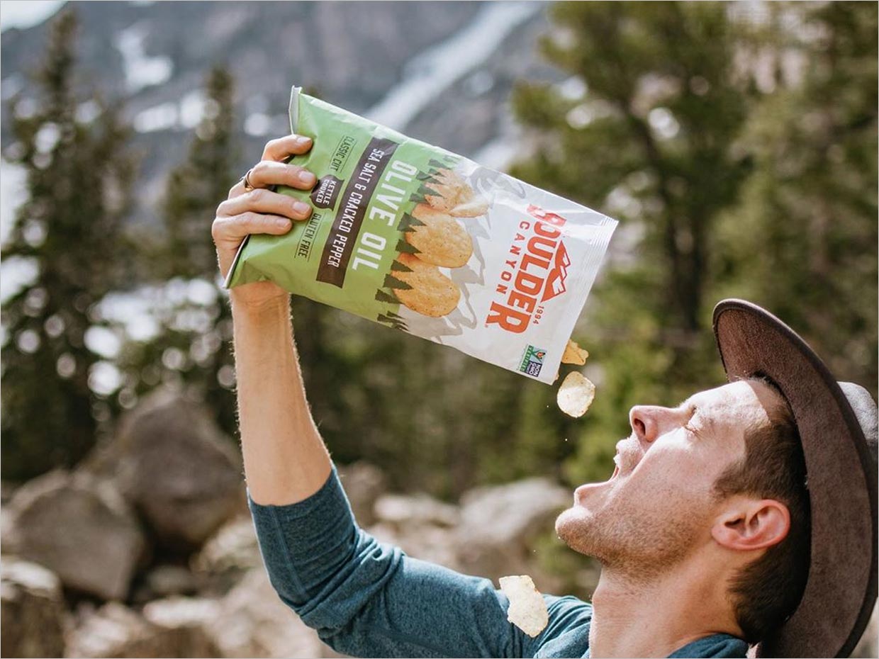 Boulder Canyon薯片休闲食品包装设计之实物摄影照片