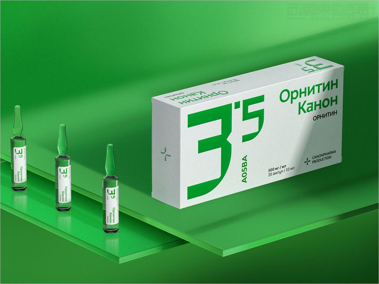 俄罗斯Canonpharma系列药品包装盒与瓶签设计