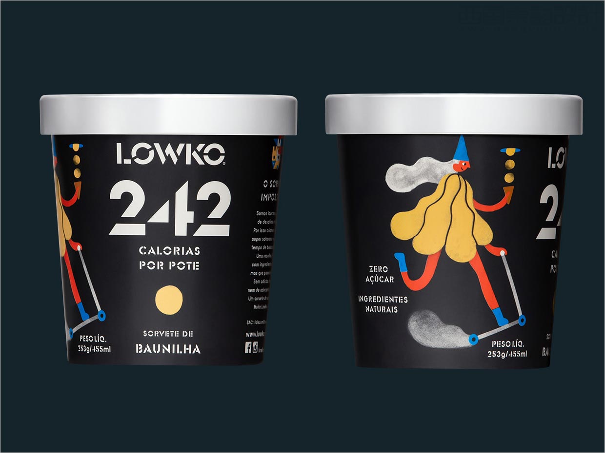 采用超现实插图的巴西Lowko冰淇淋包装设计