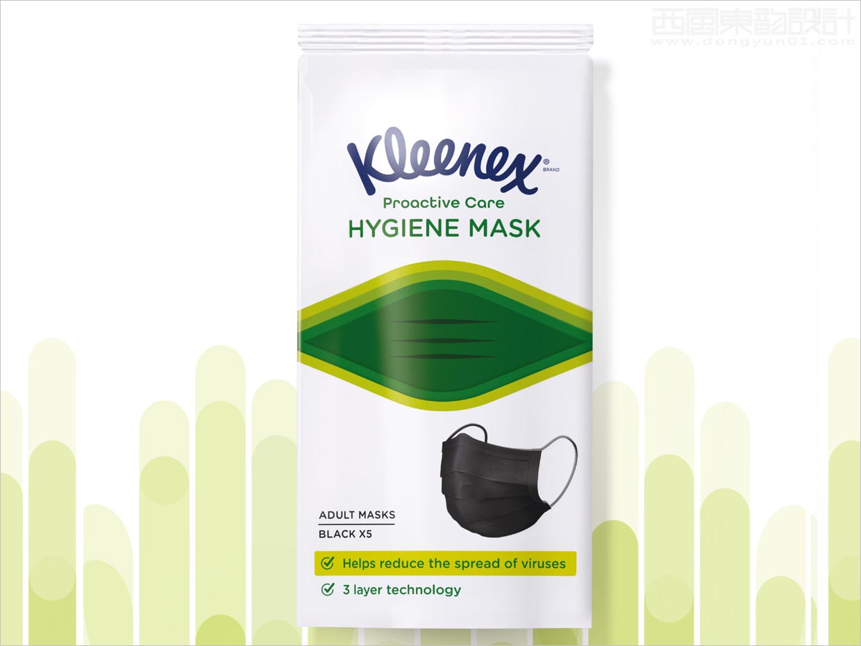 英国Kleenex口罩卫生用品包装设计