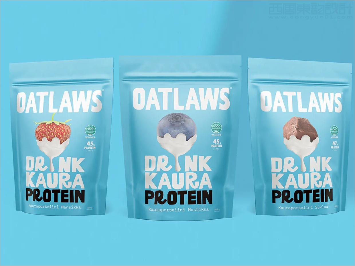 芬兰Outlaws燕麦牛奶巧克力食品包装设计