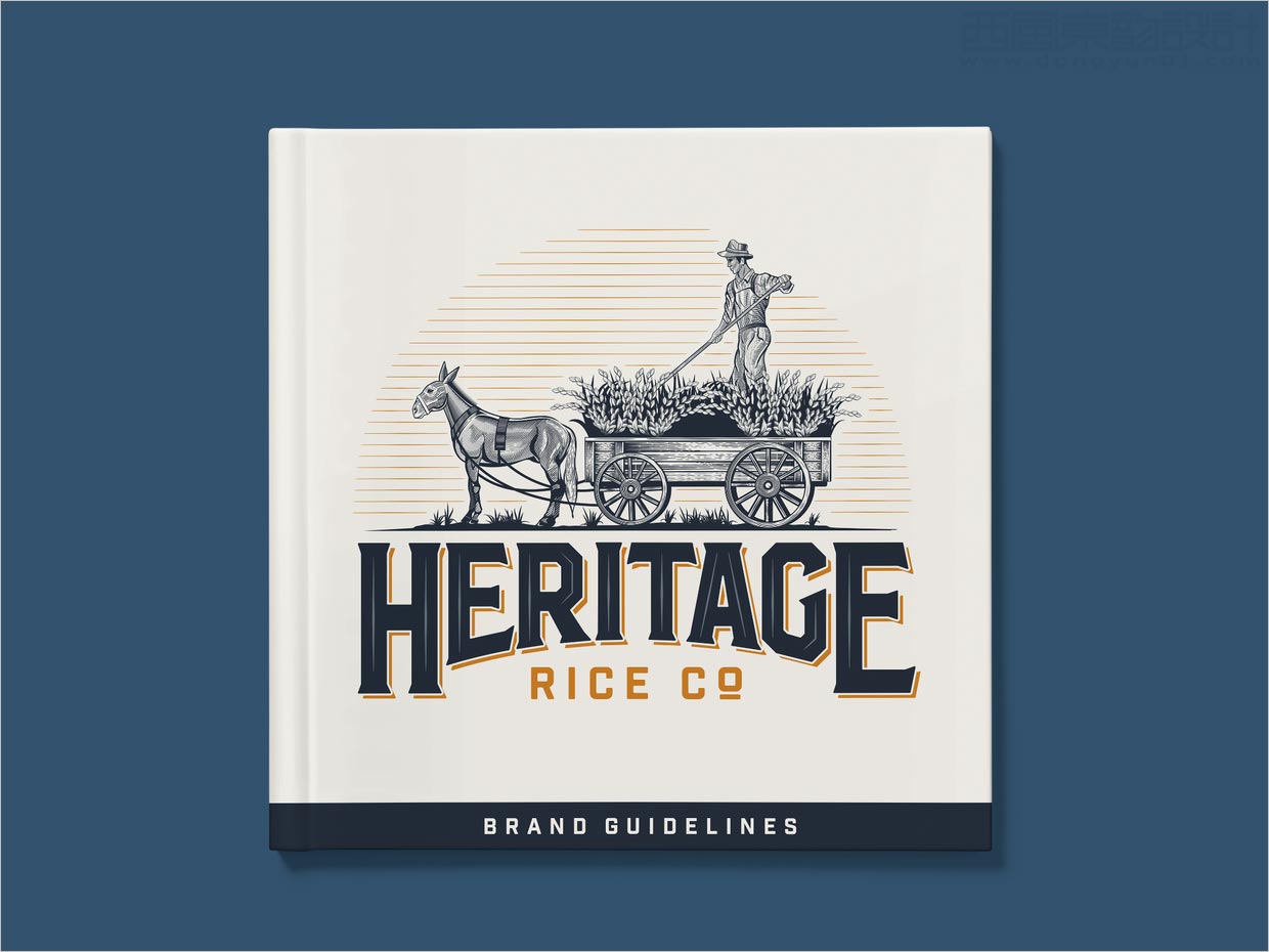 美国Heritage大米品牌手册封面设计