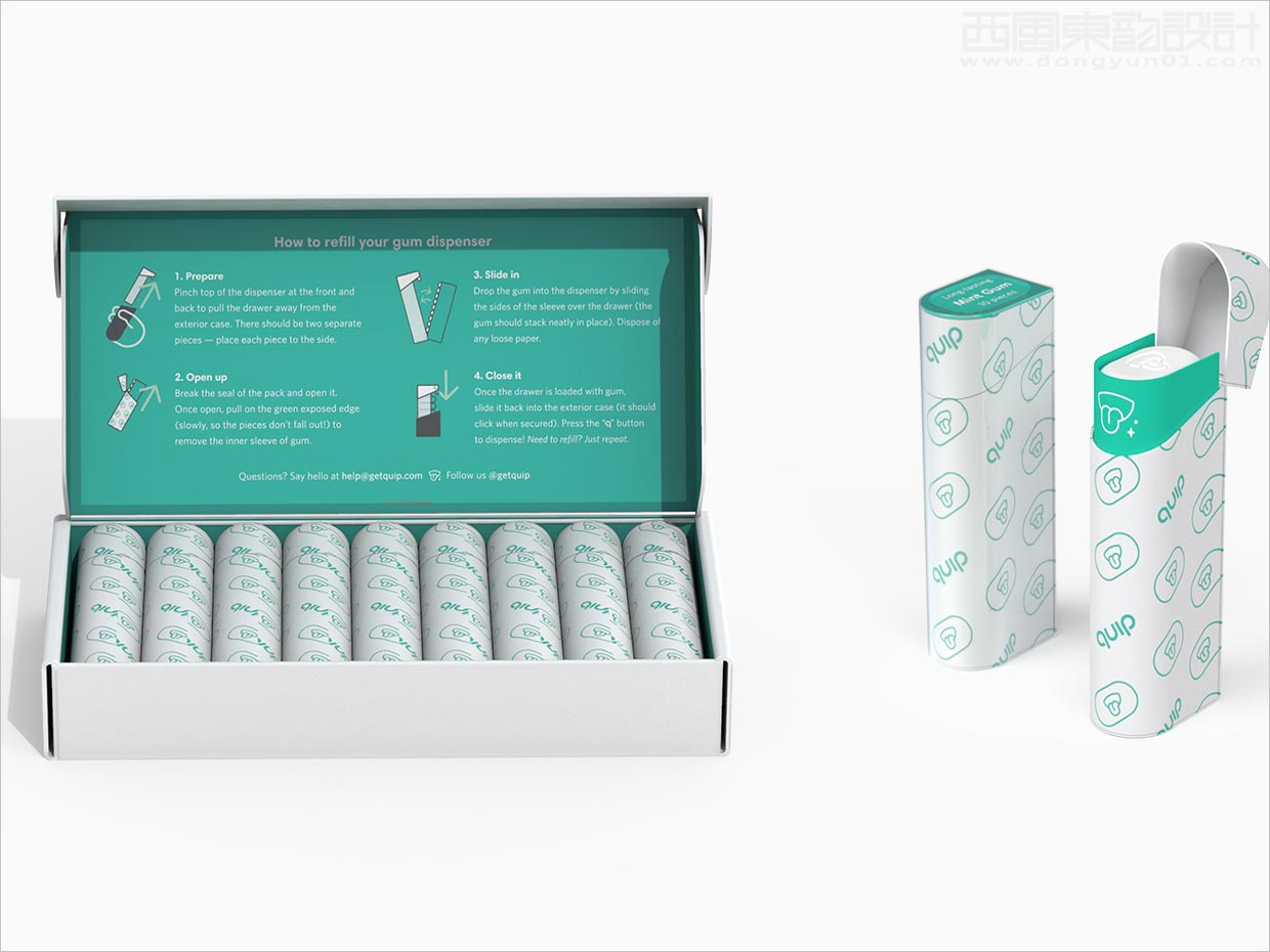 美国Quip口香糖礼盒包装设计